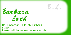barbara loth business card